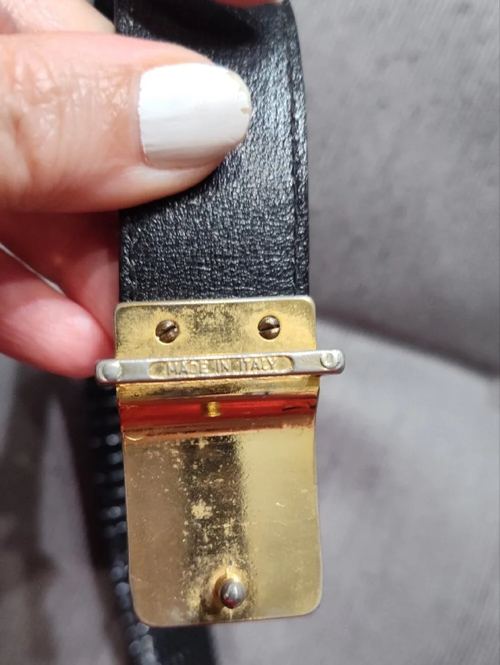 Vintage Genuine Lizard Skin Leather Belt Made in Italy Size 36 / 90